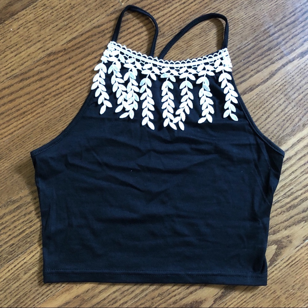 Black racer back top